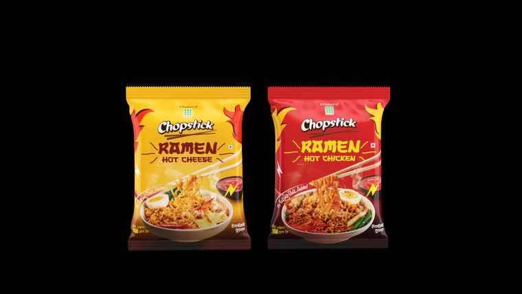 Chopstick Instant Ramen — product & packaging for Chopstick